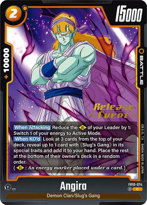 Angira FB10-074 card from Cross Force Release Event Cards