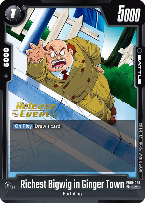 Richest Bigwig in Ginger Town FB10-099 card from Cross Force Release Event Cards