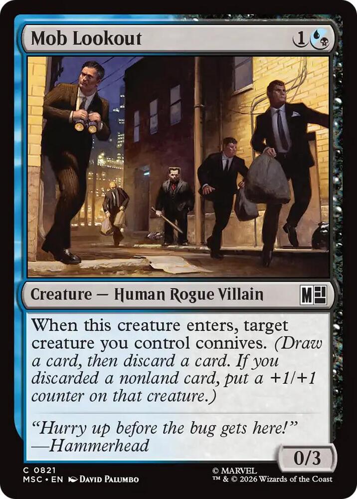 Mob Lookout 821 card from Commander: Marvel Super Heroes