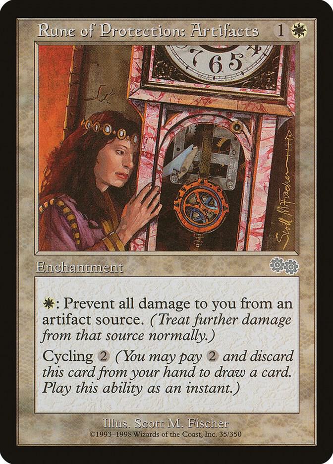 Rune of Protection: Artifacts 35 card from Urza's Saga