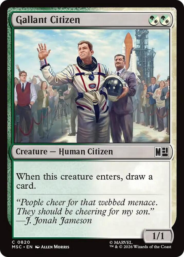 Gallant Citizen 820 card from Commander: Marvel Super Heroes