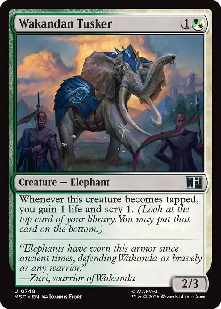 Wakandan Tusker 748 card from Commander: Marvel Super Heroes