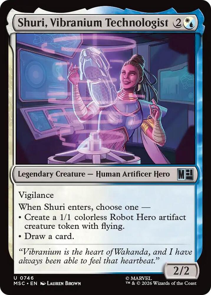 Shuri, Vibranium Technologist 746 card from Commander: Marvel Super Heroes