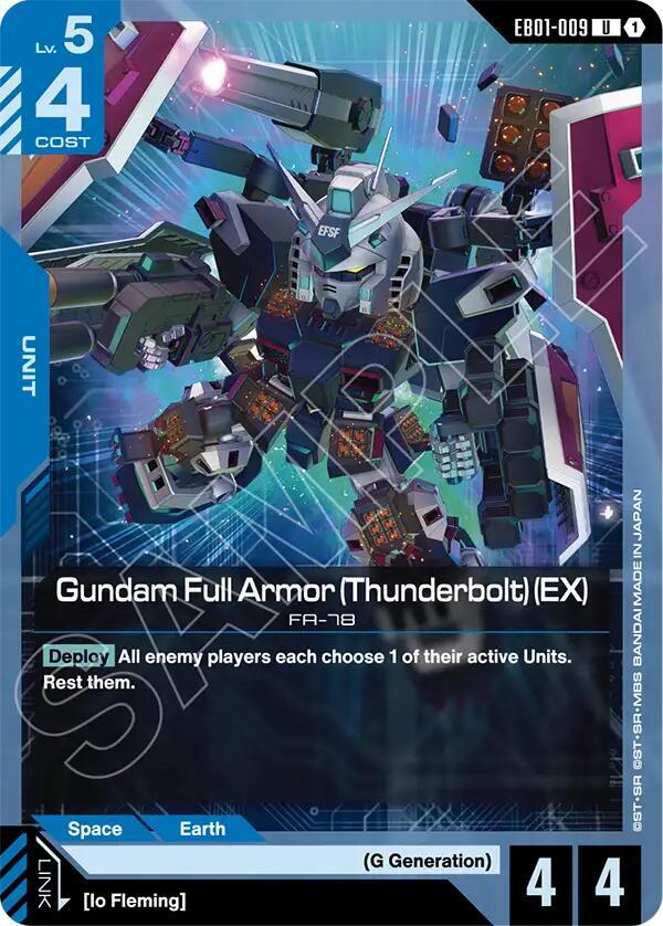 Gundam Full Armor (Thunderbolt) (EX) EB01-009 card from Eternal Nexus