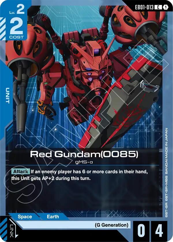 Red Gundam(0085) EB01-013 card from Eternal Nexus