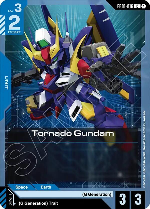 Tornado Gundam EB01-016 card from Eternal Nexus
