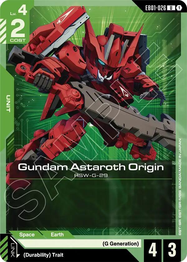 Gundam Astaroth Origin EB01-026 card from Eternal Nexus