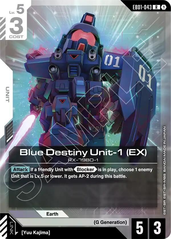 Blue Destiny Unit-1 (EX) EB01-043 card from Eternal Nexus
