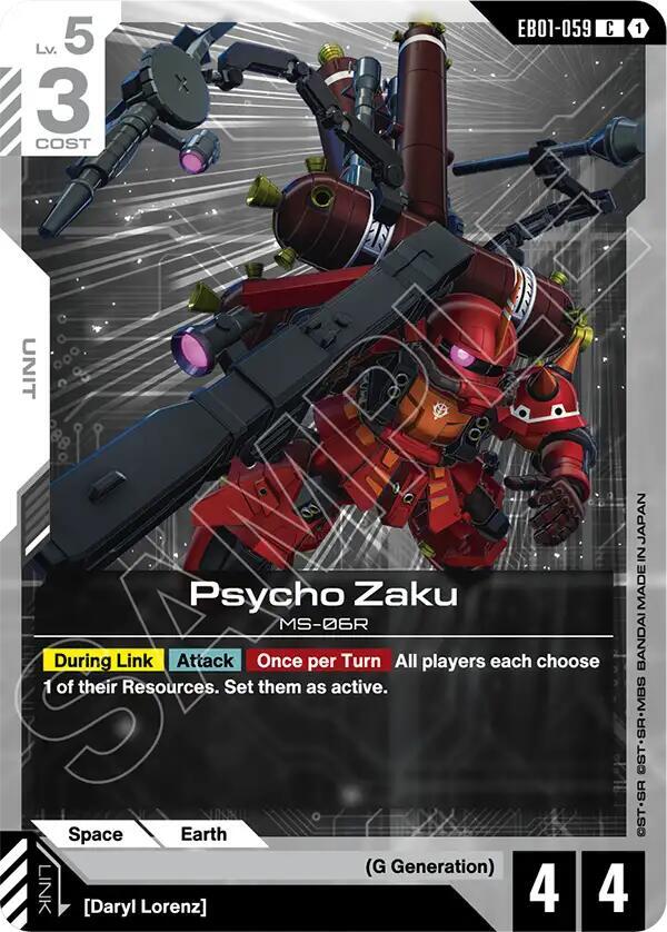Psycho Zaku EB01-059 card from Eternal Nexus