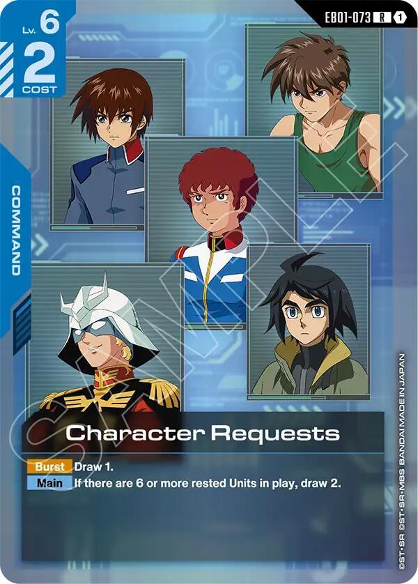 Character Requests EB01-073 card from Eternal Nexus