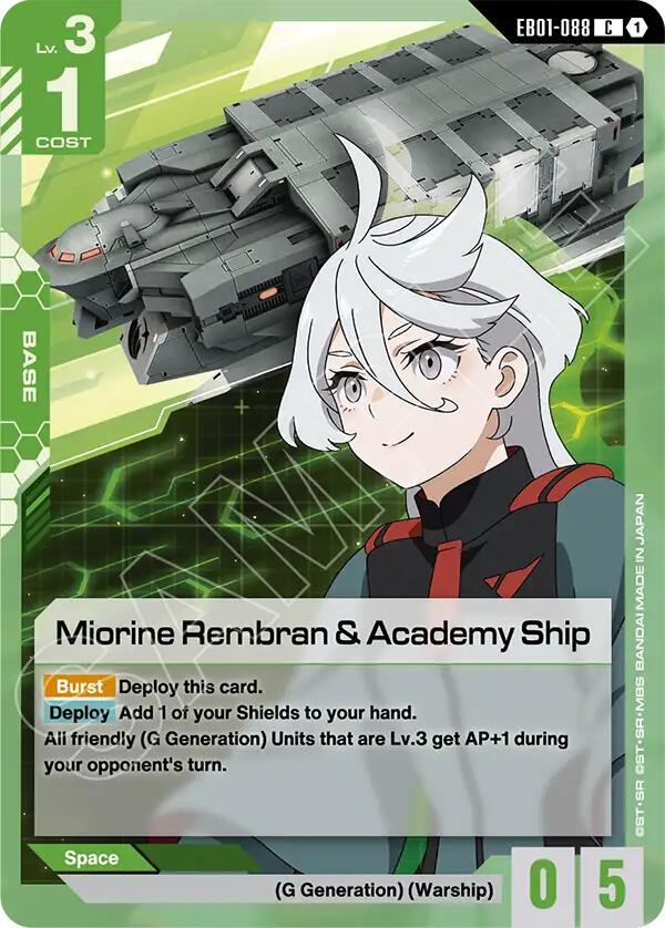 Miorine Rembran & Academy Ship EB01-088 card from Eternal Nexus