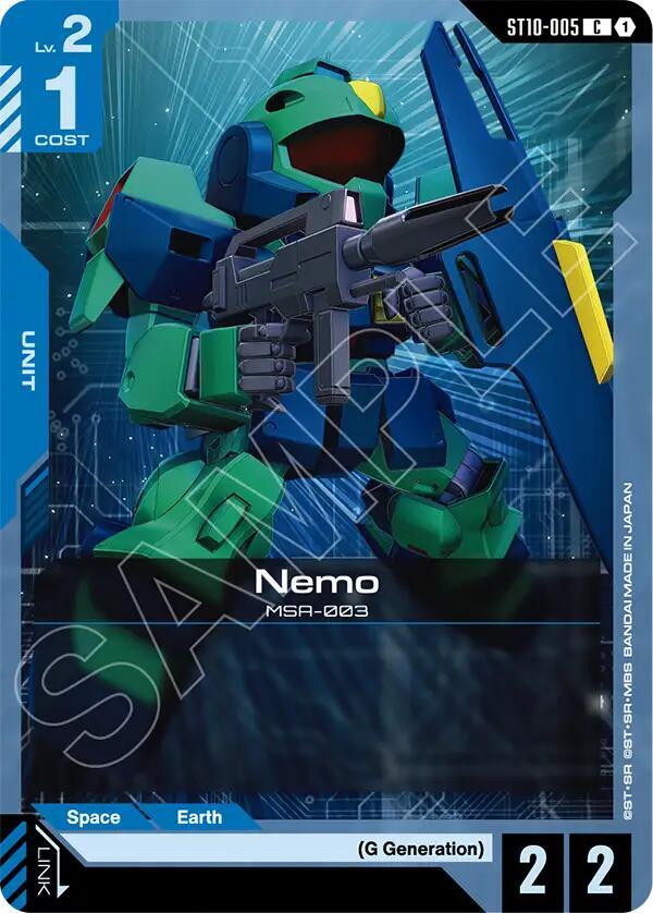 Nemo ST10-005 card from Starter Deck 10: Generation Pulse