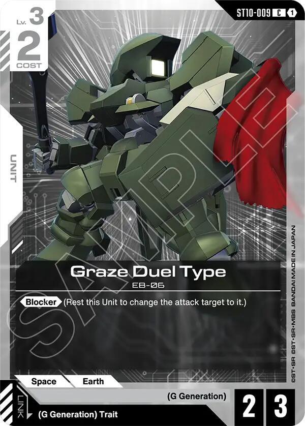Graze Duel Type ST10-009 card from Starter Deck 10: Generation Pulse