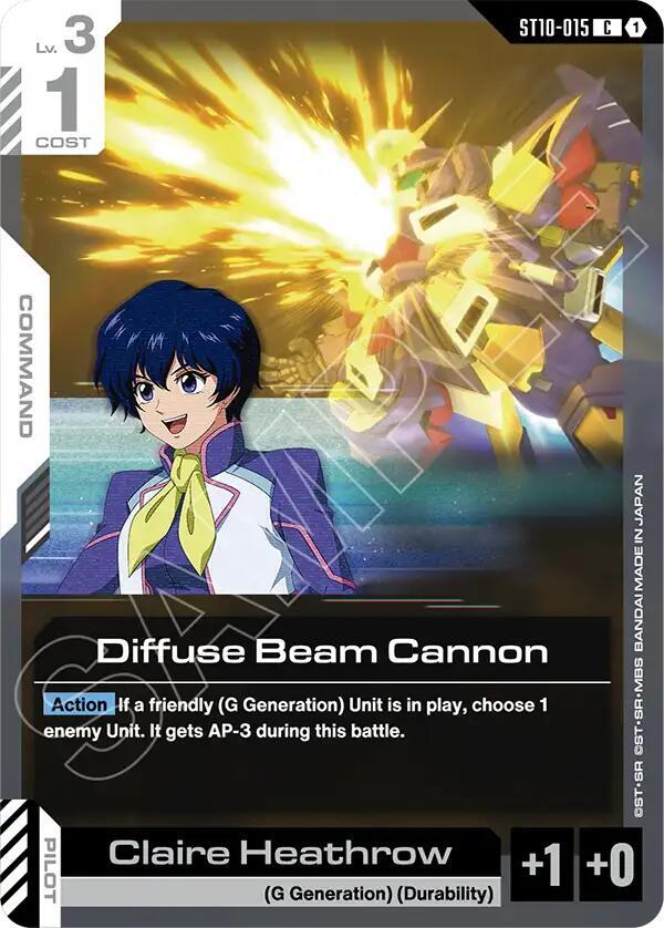 Diffuse Beam Cannon ST10-015 card from Starter Deck 10: Generation Pulse
