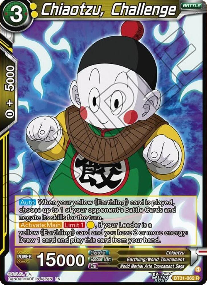 Chiaotzu, Challenge BT31-062 card from Impact Beyond Dimensions