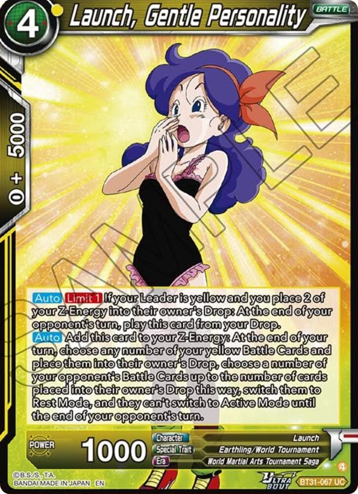 Launch, Gentle Personality BT31-067 card from Impact Beyond Dimensions