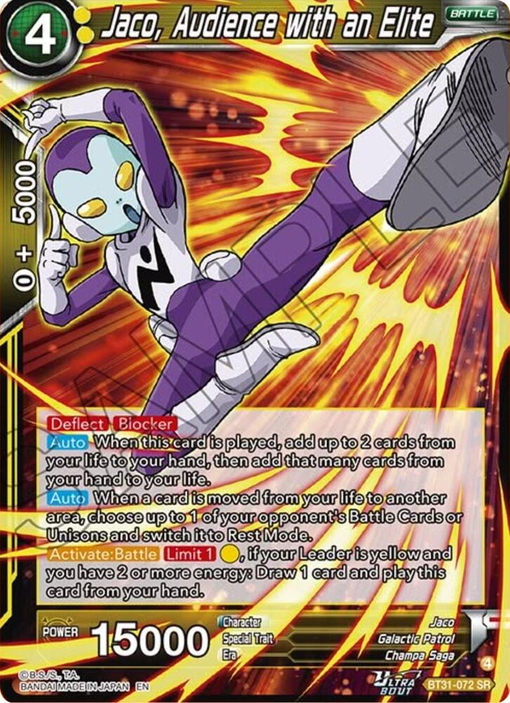 Jaco, Audience with an Elite BT31-072 card from Impact Beyond Dimensions
