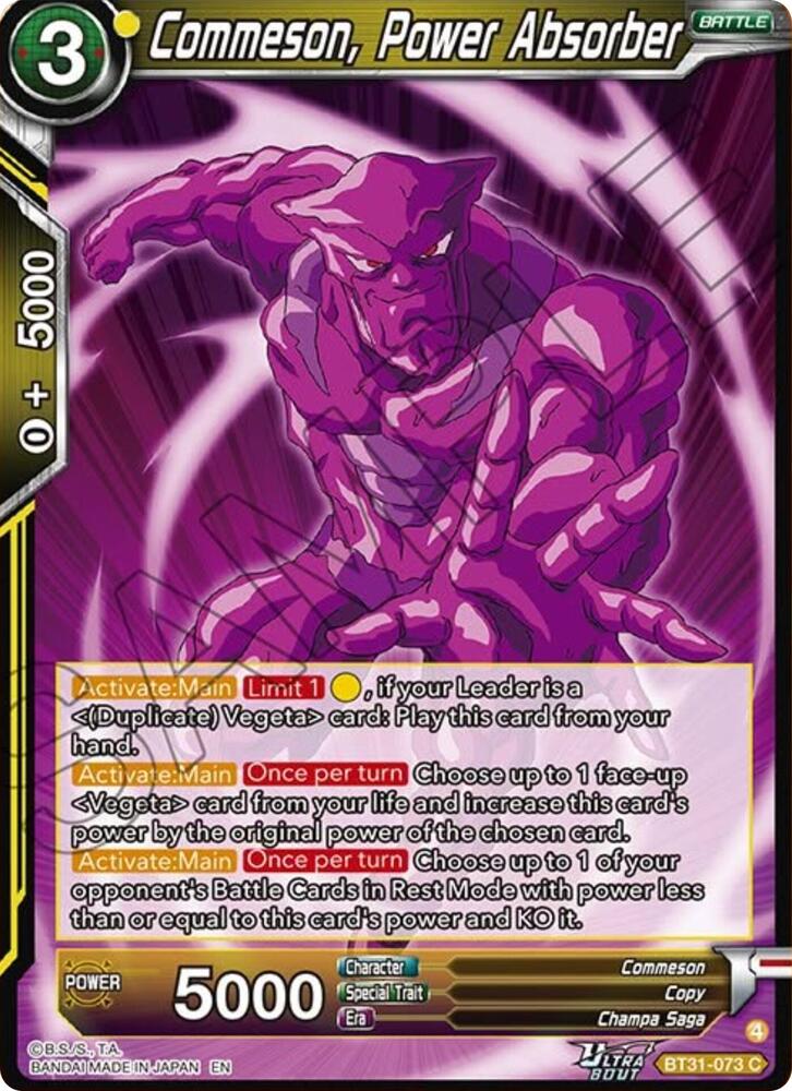 Commeson, Power Absorber BT31-073 card from Impact Beyond Dimensions