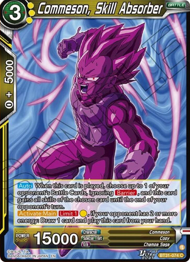 Commeson, Skill Absorber BT31-074 card from Impact Beyond Dimensions