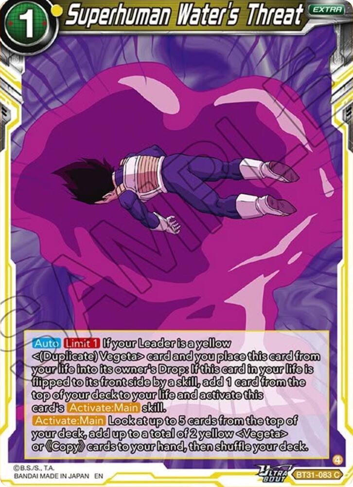 Superhuman Water's Threat BT31-083 card from Impact Beyond Dimensions