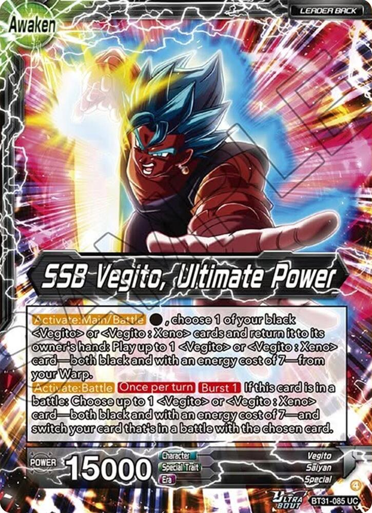 Vegito // SSB Vegito, Ultimate Power BT31-085 card from Impact Beyond Dimensions