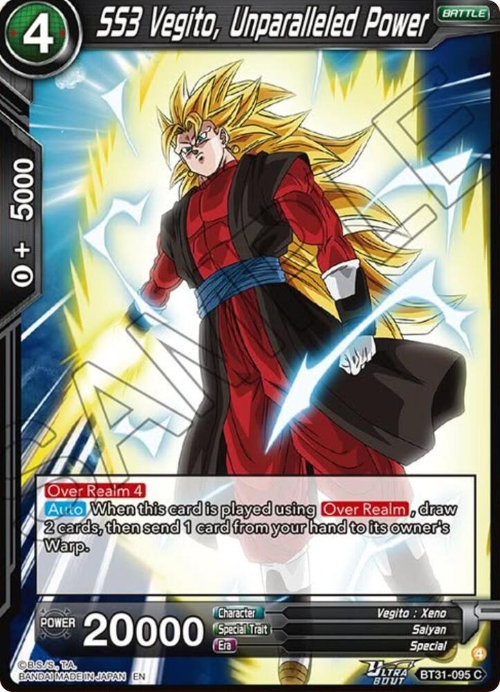 SS3 Vegito, Unparalleled Power BT31-095 card from Impact Beyond Dimensions