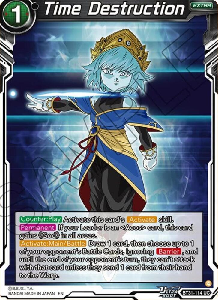 Time Destruction BT31-114 card from Impact Beyond Dimensions