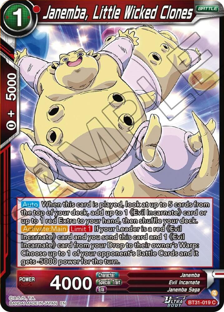 Janemba, Little Wicked Clones BT31-019 card from Impact Beyond Dimensions
