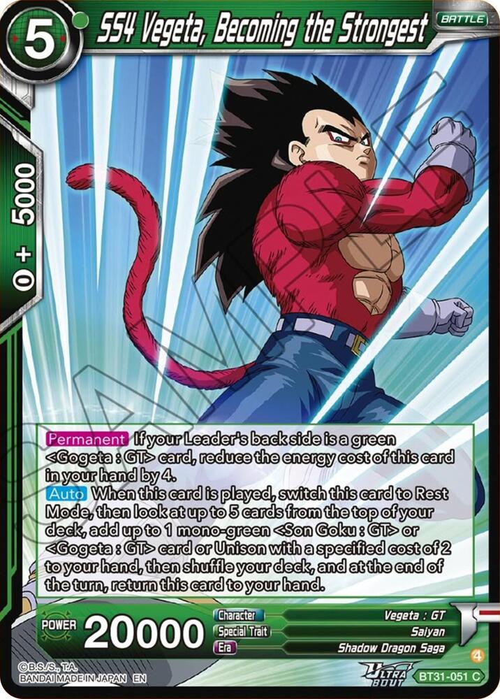 SS4 Vegeta, Becoming the Strongest BT31-051 card from Impact Beyond Dimensions