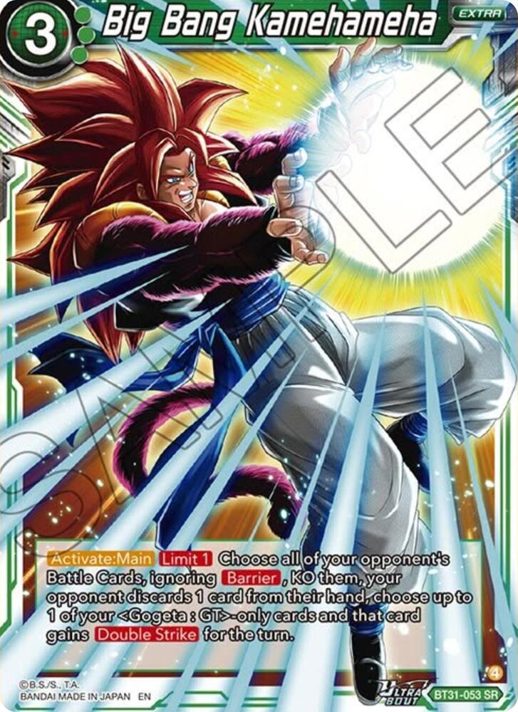Big Bang Kamehameha BT31-053 card from Impact Beyond Dimensions
