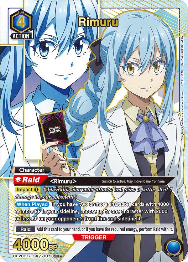 Rimuru (Box Topper Gold Foil) UE20BT/TSK-1-107 card from UE20BT: That Time I Got Reincarnated as a Slime