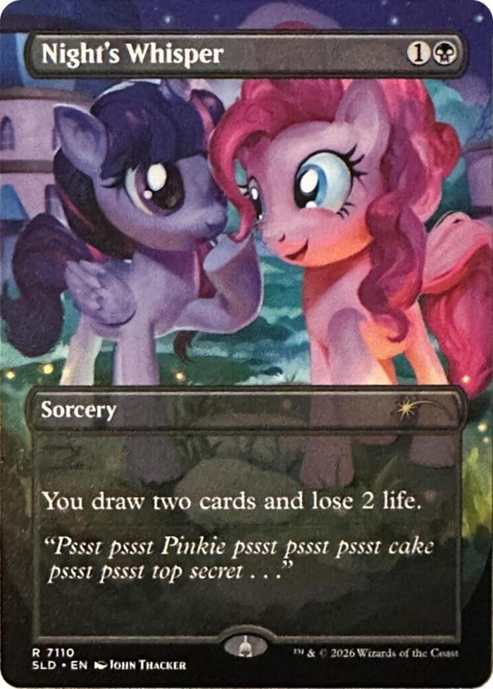 Night's Whisper 7110 card from Secret Lair Drop Series
