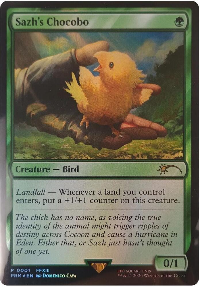 Sazh's Chocobo 1 card from Unique and Miscellaneous Promos