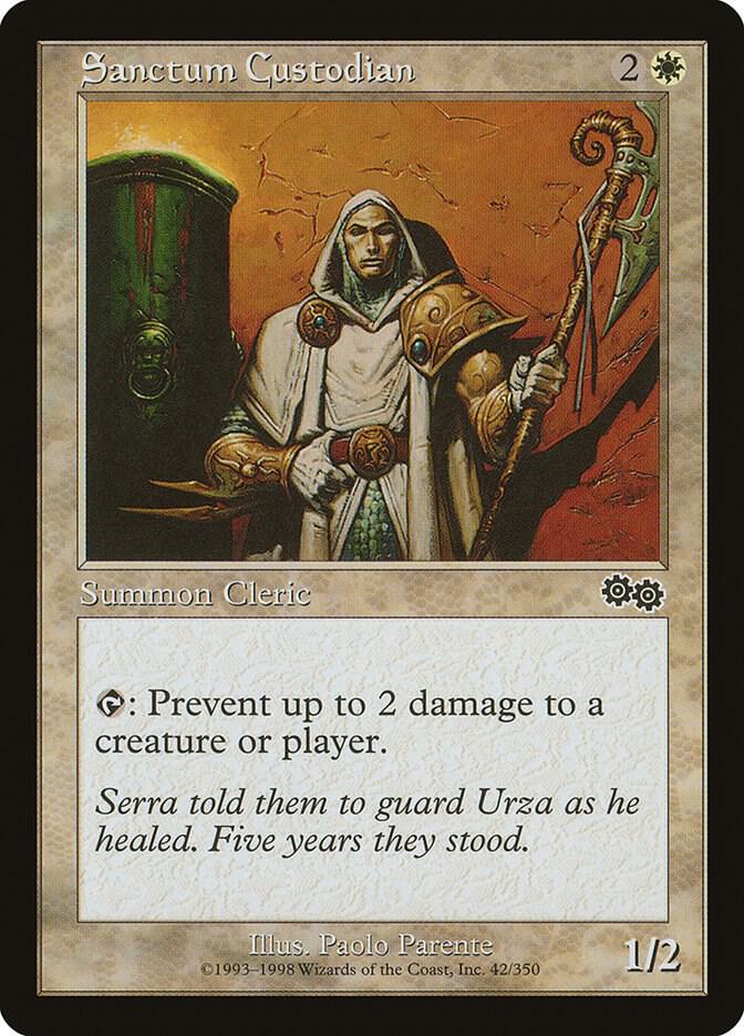 Sanctum Custodian 42 card from Urza's Saga