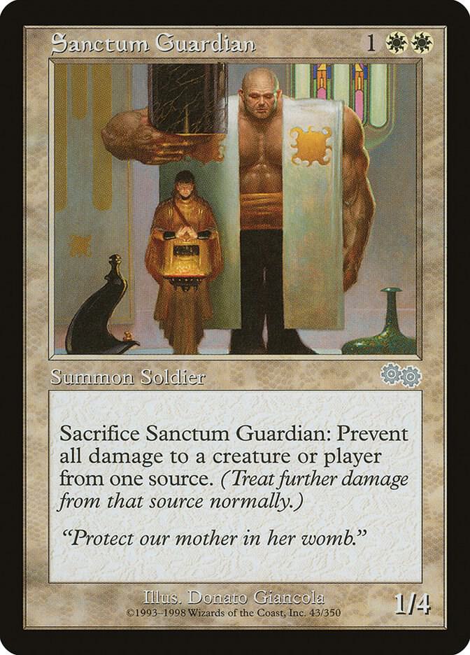 Sanctum Guardian 43 card from Urza's Saga