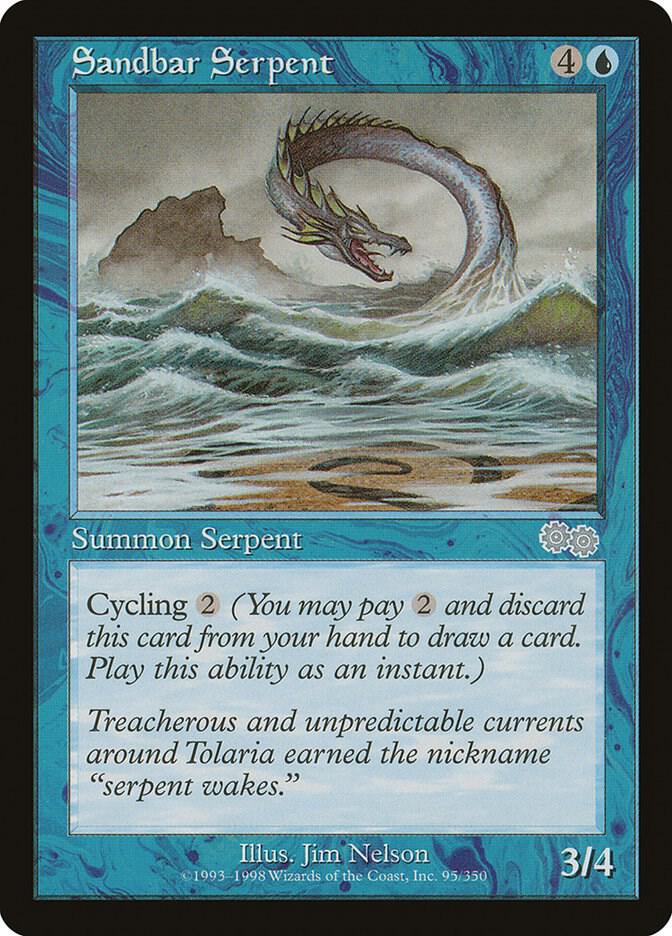 Sandbar Serpent 95 card from Urza's Saga