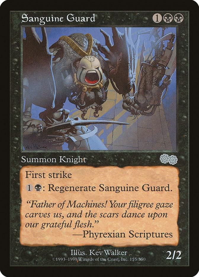 Sanguine Guard 155 card from Urza's Saga