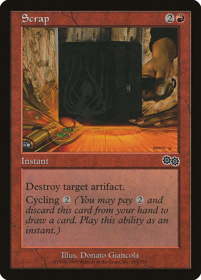 Scrap 213 card from Urza's Saga