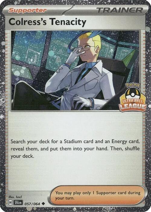 Colress's Tenacity (Ultra Ball League) 057/064 card from Southeast Asia Exclusives
