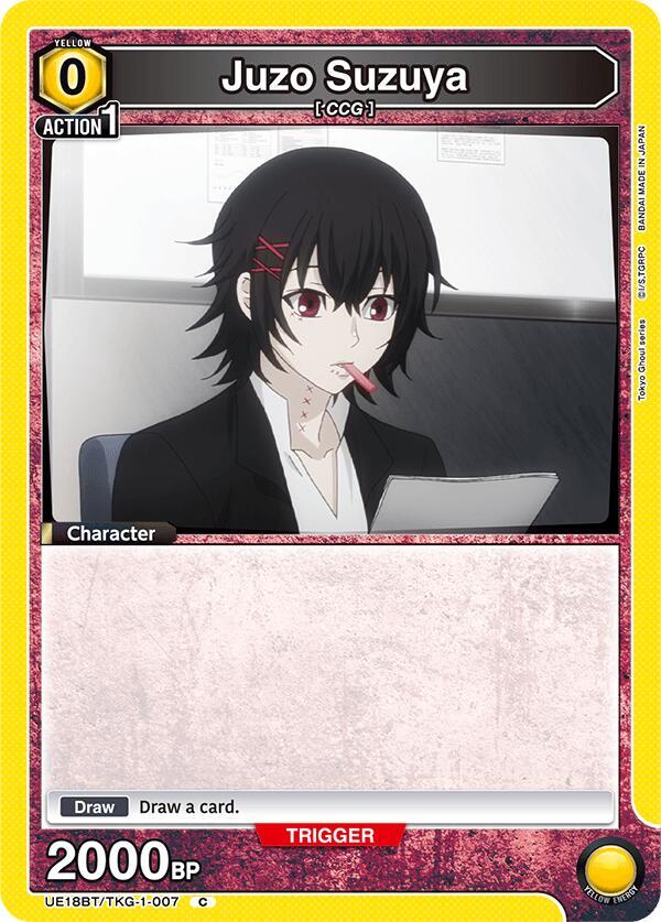 Juzo Suzuya (Box Topper Foil) UE18BT/TKG-1-007 card from UE18BT: Tokyo Ghoul