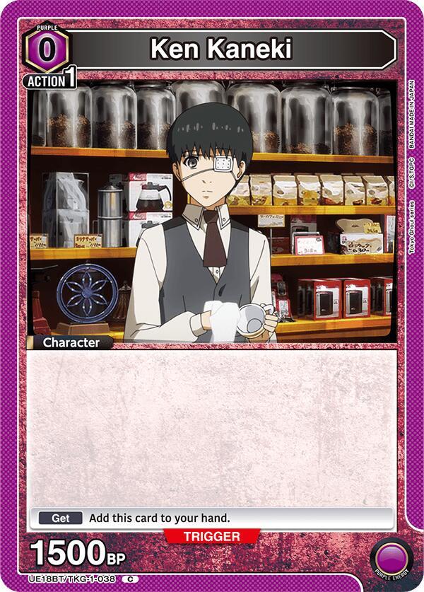 Ken Kaneki (Box Topper Foil) UE18BT/TKG-1-038 card from UE18BT: Tokyo Ghoul