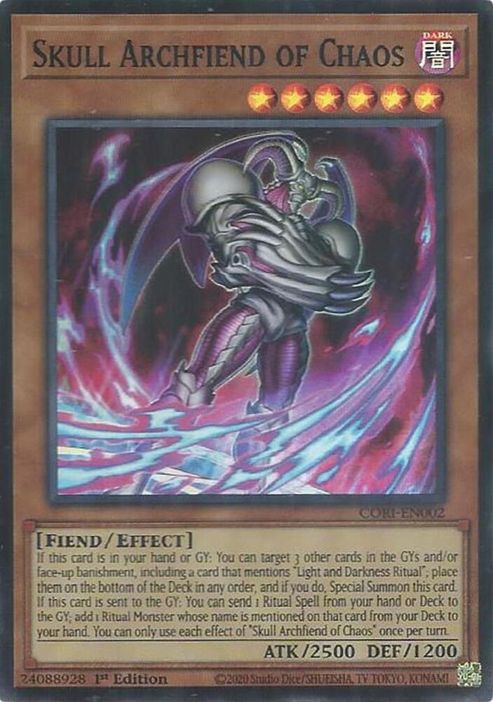 Skull Archfiend of Chaos CORI-EN002 card from Chaos Origins