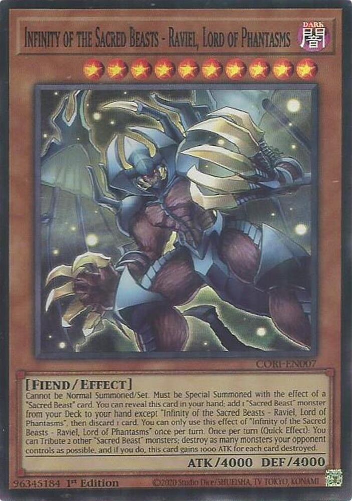 Infinity of the Sacred Beasts - Raviel, Lord of Phantasms CORI-EN007 card from Chaos Origins