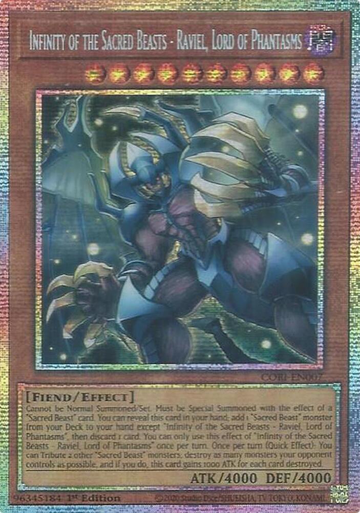 Infinity of the Sacred Beasts - Raviel, Lord of Phantasms (Starlight Rare) CORI-EN007 card from Chaos Origins