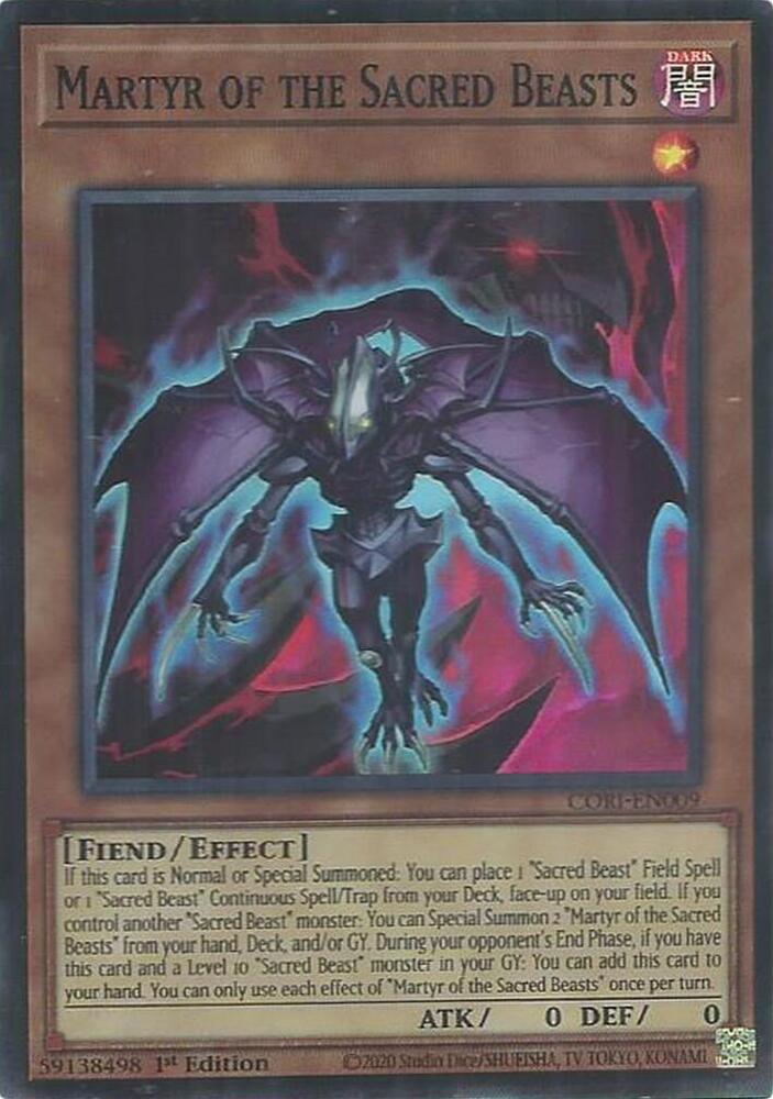 Martyr of the Sacred Beasts CORI-EN009 card from Chaos Origins
