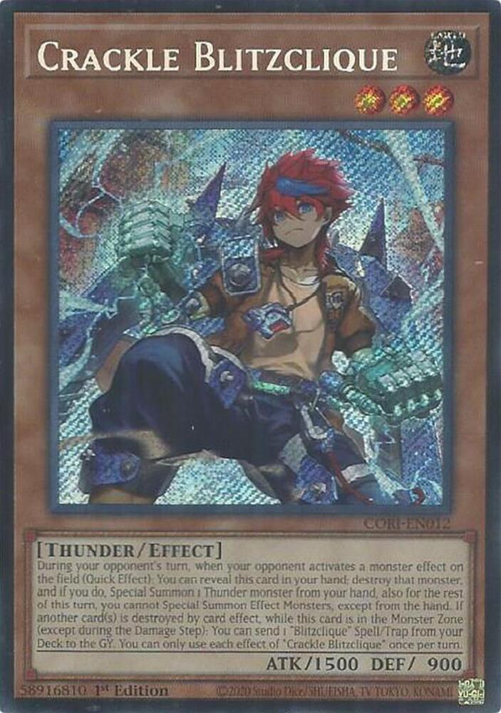 Crackle Blitzclique CORI-EN012 card from Chaos Origins