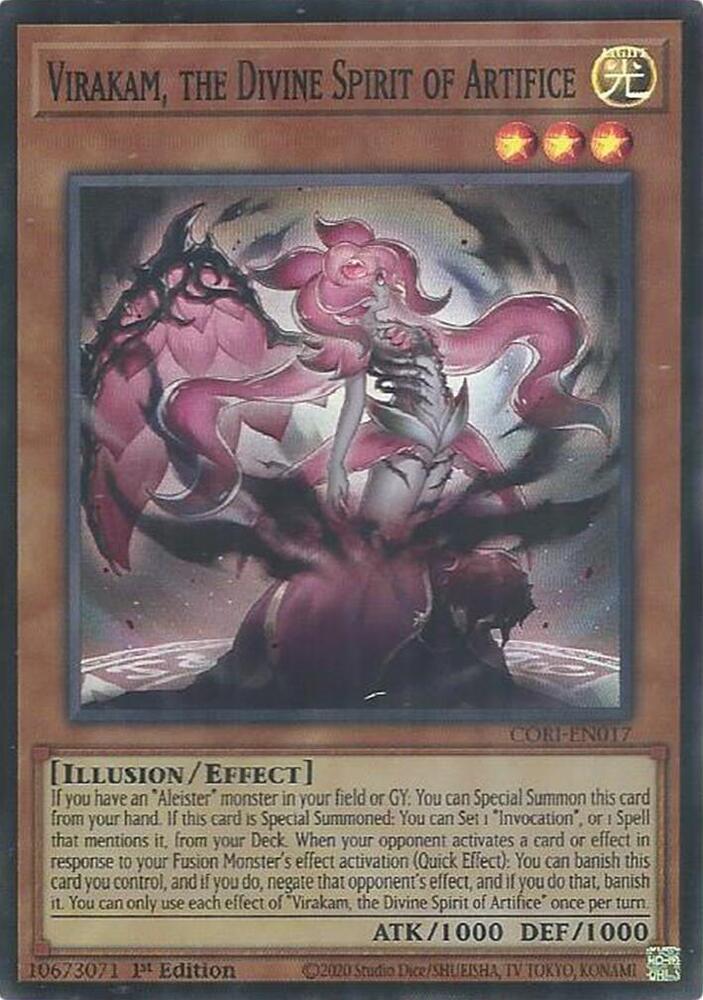 Virakam, the Divine Spirit of Artifice CORI-EN017 card from Chaos Origins