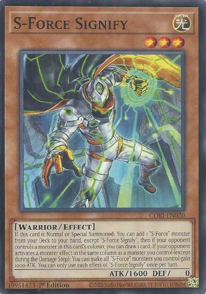 S-Force Signify CORI-EN020 card from Chaos Origins