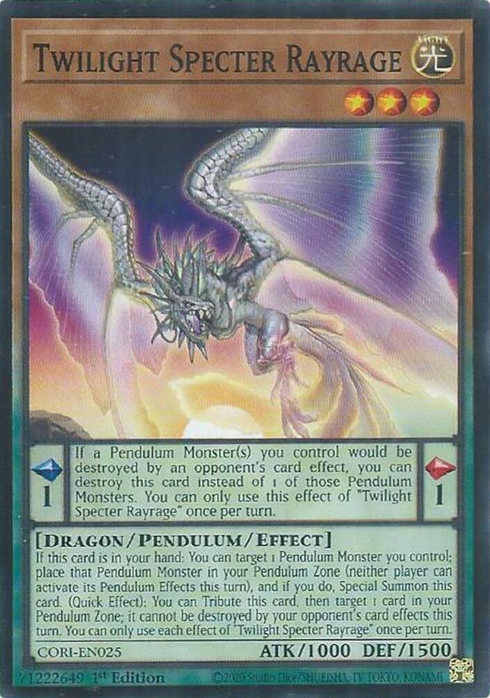 Twilight Specter Rayrage CORI-EN025 card from Chaos Origins