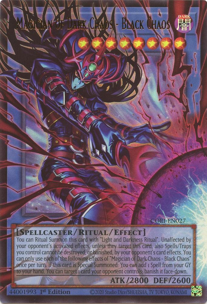 Magician of Dark Chaos - Black Chaos (Extended Art) CORI-EN027 card from Chaos Origins